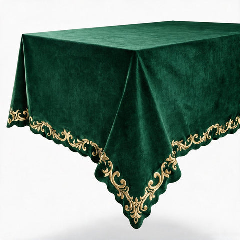 Clodette Tovaglia di Natale in velluto 145x270 cm 2 varianti(1 unità)
