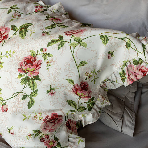 L'Atelier 17 Floral Queen Size Quilt + 2 Pillowcases "Rosy" 220x260 cm