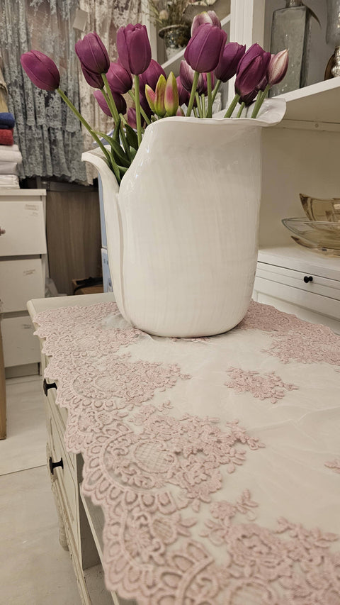 Chez Moi Tris de napperons en dentelle artisanale « Provence Luxe » (3 unités)