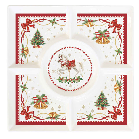 Plateau apéritif de Noël Easy Life « Conte de Noël » 25 x 25 cm