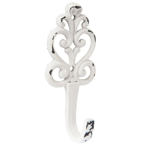 Clayre & Eef Gancio appendiabiti bianco 5x3x12 cm