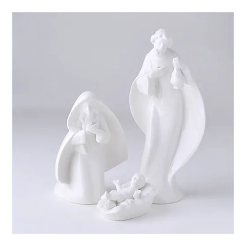 Hervit 3-piece Nativity Set in white porcelain H31 cm