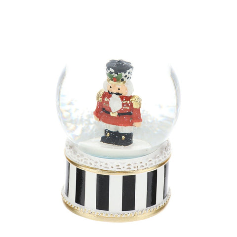 Hervit Christmas decoration Snow globe with resin soldier figurine D4.5 H6 cm
