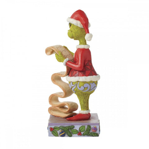 Enesco Grinch avec liste des bons et des mauvais "Jim Shore" 10x10xH20 cm