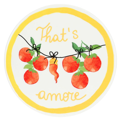 Rose e Tulipani Sottopentola rotondo in ceramica "Aumm" D20 cm