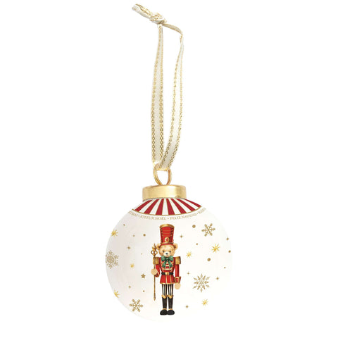 Easy Life Sfera di natale in ceramica "Christmas Teddy" D7 cm 4 varianti(1 unità)