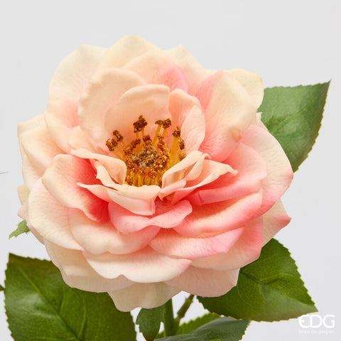 Edg Enzo De Gasperi Ramo Rosa artificiale rosa pesca H58 cm