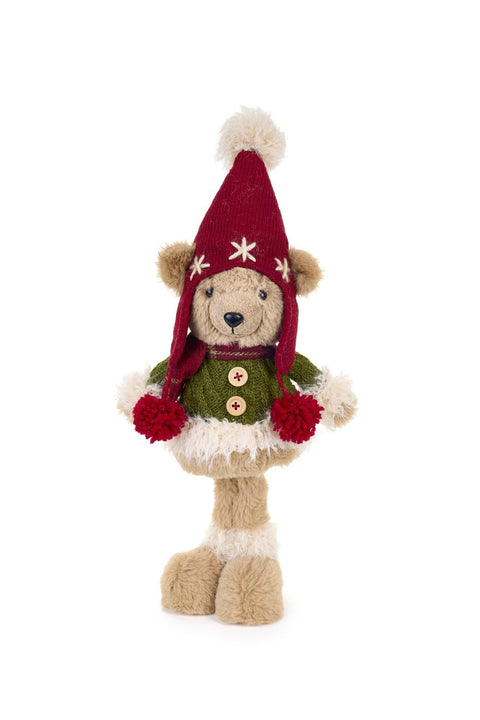 Ours de Noël debout « Carrousel » en tissu Nuages ​​H34 cm 2 variantes (1 unité)