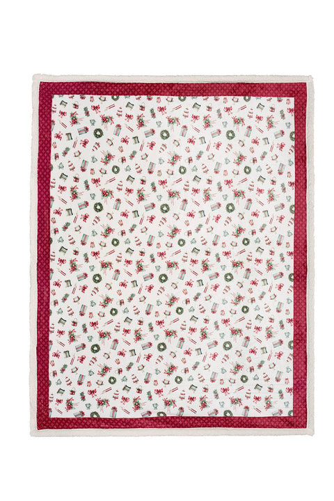 Plaid de Noël Nuages ​​+ Pack « Histoire de Noël » 130x160 cm