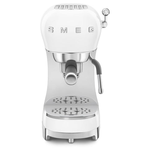 SMEG Macchina caffè espresso 2 tazze acciaio inox bianco 330x149x329 mm