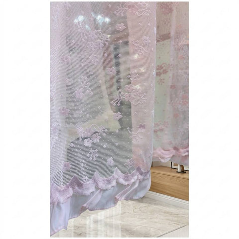 L'Atelier 17 "Anemone" Lace Voile Curtain with Ruffles 45x140 cm 3 variants (1 unit)