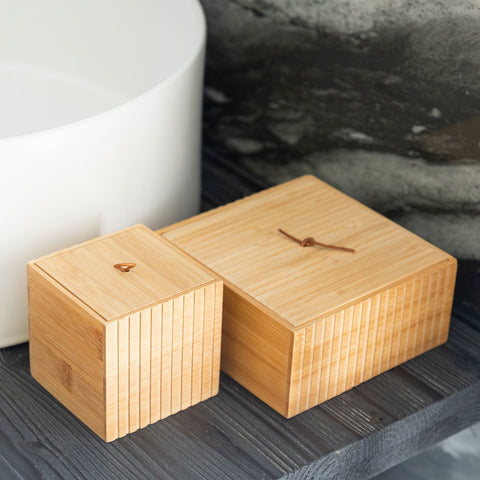 Estia Home Scatola Porta oggetti / Organizer "Bambo Essential" 9x9xH8 cm