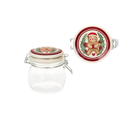 Nuvole di Stoffa Barattolo natalizio "DELICIOUS CHRISTMAS" vetro borosilicato 450 ml