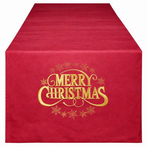 Clodette Runner di Natale ricamo "Merry Christmas" 160x45 cm 3 varianti(1 unità)