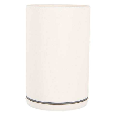 Clayre & Eef Porta Spazzolini da bagno in poliresina bianco D8xH13 cm