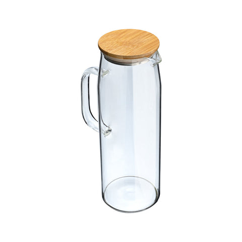 Estia Home Brocca in vetro con coperchio "Bambù essential" 1000 ml