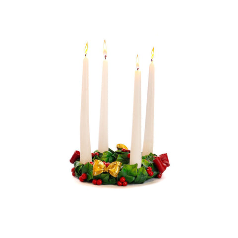GOODWILL Portacandele di Natale con agrifoglio 22 cm 2 varianti (1 unità)