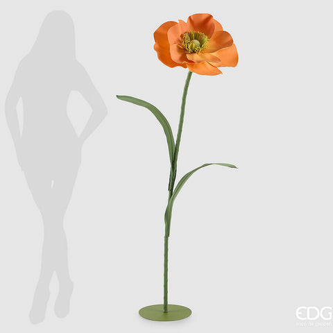 EDG Enzo de Gasperi Fiore grande Anemone Jumbo artificiale con base D45xH165 cm