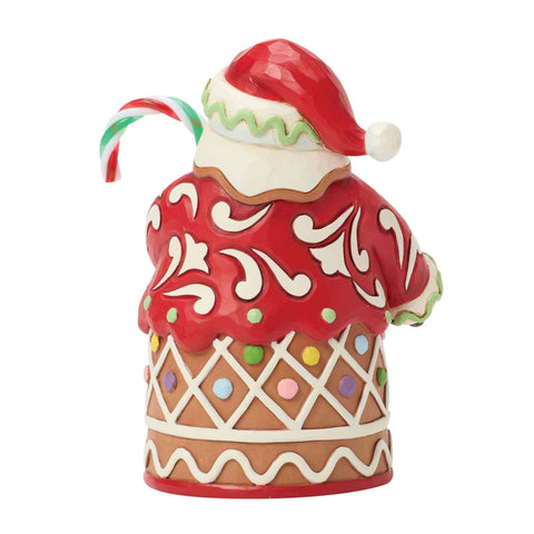 Enesco Statuina Babbo Natale con bastoncino di zucchero 10.5x7xH13.5 cm