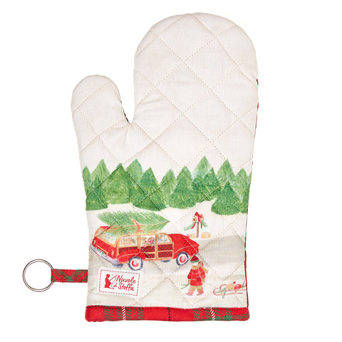 Nuvole di Stoffa Oven glove "Christmas card" 19x32 cm 2 variants (1pc)