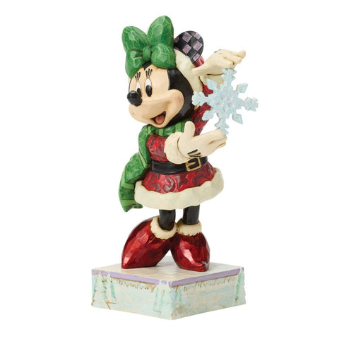 Enesco Disney Jim Shore Minnie in resina con fiocco di neve 9.5x5.5xH14 cm