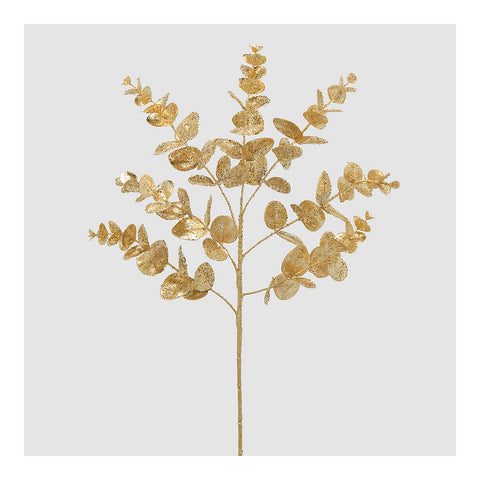 EDG - Enzo De Gasperi Ramo natalizio eucalipto con foglie oro H61 cm