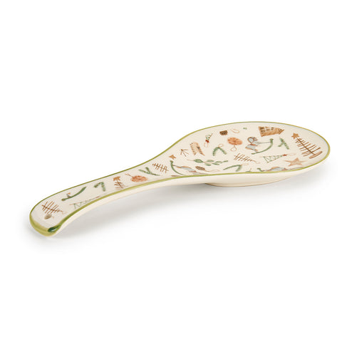 Nuvole di Stoffa Porcelain Christmas spoon rest "Memories" 25.5x8.3x2.6 cm