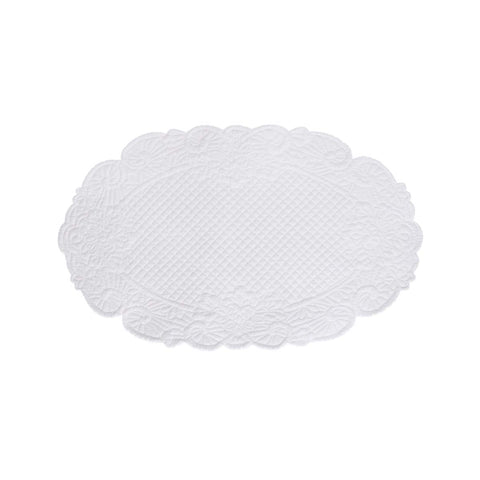 Blanc Mariclò Set 2 tovagliette americane in cotone bianco "Carmen" 20x30 cm