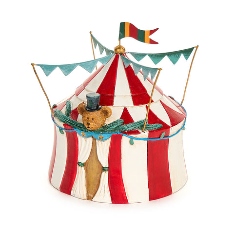 Cloth Clouds "Bear Wonderland" circus tent statuette 13x13xH15 cm