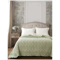 Blanc Mariclò Trapunta matrimoniale primaverile verde in misto cotone "Memorie di Cotone" 260x260 cm - Angelica Home Stabia