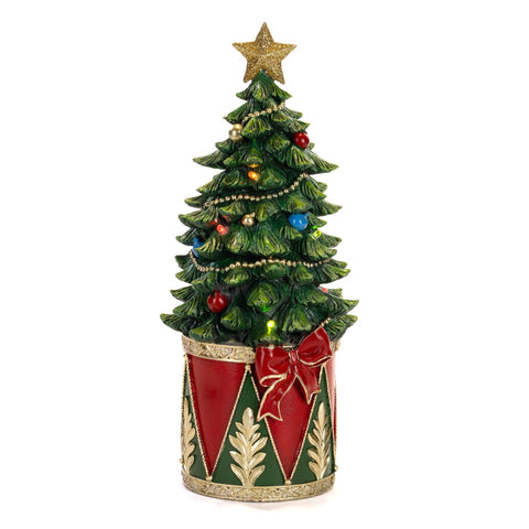 GOODWILL Albero di Natale a LED su supporto cilindrico da tavolo H37 cm
