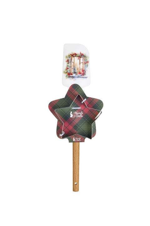 Set de 2 spatules et tampons « Christmas is Coming » en tissu, 6 variantes