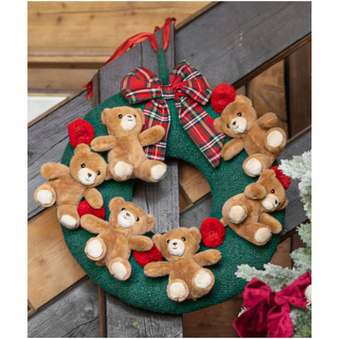 L'Atelier 17 Guirlande de Noël Oursons et noeud "Hug me" D40x13 cm 2 variantes (1 unité)