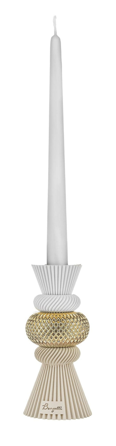 Bongelli Preziosi Portacandela nocciola/oro "Modular", Made in Italy H15 cm