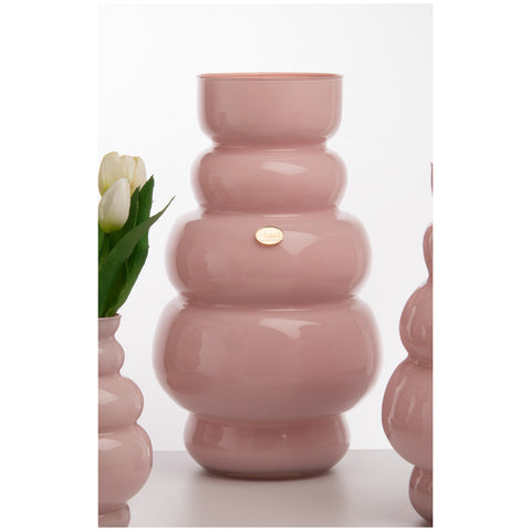 Collection Divina Grand vase en verre "Aurora" D13xH37 cm 2 variantes (1 unité)