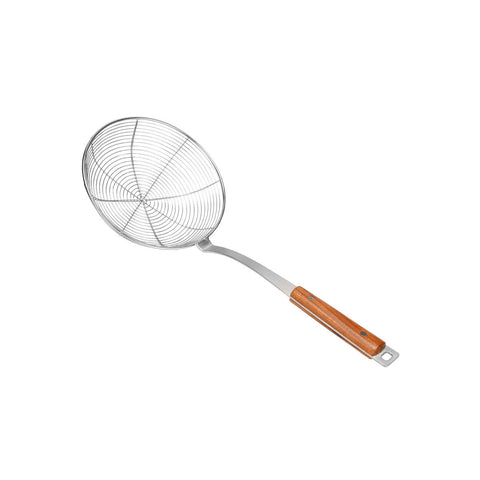 Estia Home Passoire de cuisine en acier inoxydable et bois 18x44 cm