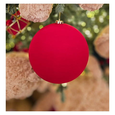 Grande boule de Noël effet velours Lena's Flowers D20 cm 3 variantes (1 unité)