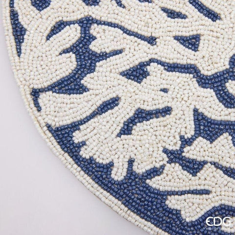 EDG Enzo de Gasperi Coral round beaded placemat D36 cm