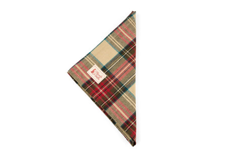 Nuvole di Stoffa Set due tovaglioli da cucina di natale scozzese 42x42 cm