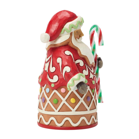 Enesco Statuina Babbo Natale con bastoncino di zucchero 10.5x7xH13.5 cm