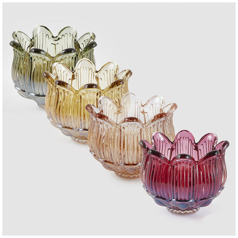 Bougeoir EDG Enzo De Gasperi Tête de Tulipe D12,5xH10 cm 4 variantes (1 Unité)