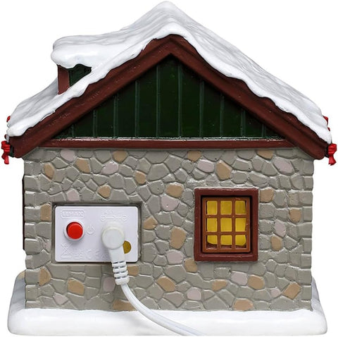 LEMAX Negozio di sci luci led "Ski Shop" in resina H11.5x12x9 cm