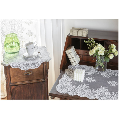 Chez Moi Tris de napperons en dentelle artisanale « Provence Luxe » (3 unités)