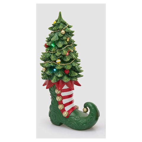 EDG Decoro con LED albero su stivale 21x15xH39 cm 2varianti (1 unità)