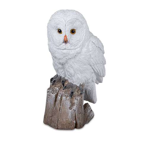 Formano Christmas figurine Owl in artificial stone on trunk 14xH23 cm