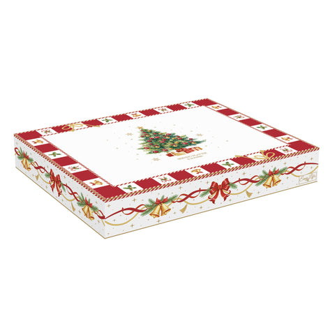 Assiette en porcelaine Easy Life Sapin de Noël « Conte de Noël » 28,5 x 21,5 cm