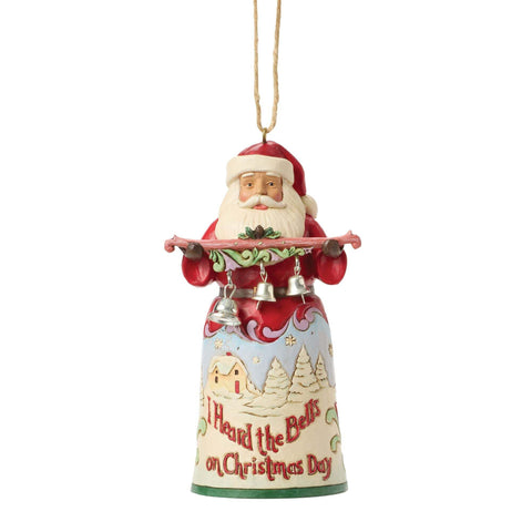 Enesco Decorazione per albero Babbo Natale con campanelle "Jim Shore" H9 cm