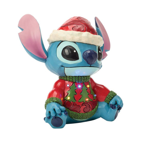 Enesco Disney Jim Shore Statuina di natale Stitch luci led 16x11xH17.5 cm