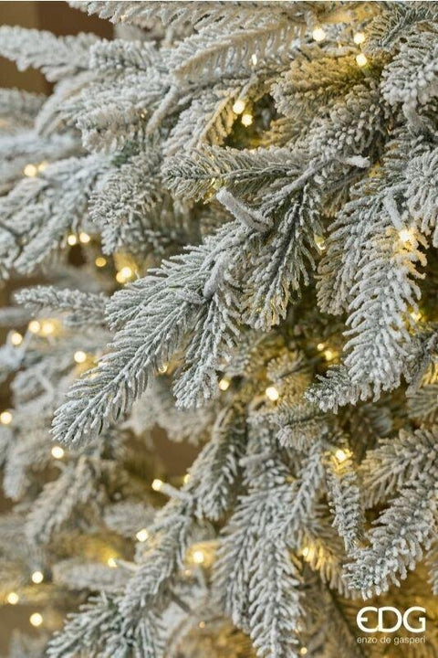 EDG Albero di natale innevato pino Cortina 3400 led Ø165 H240 cm