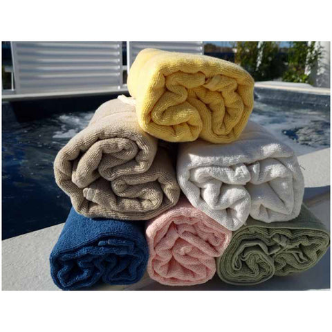L'Atelier 17 "Summer" solid color pure cotton beach towel 90x170 cm 6 variants (1pc)